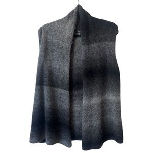 Eileen Fisher Mohair Blend Ombre Vest M Gray